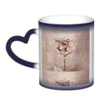 thumbnail image 1 of Color changing mug in the sky Funny Coffee Milk Tea Mug Cup Pink Rose Flower Gold Copper Sequin Sparkly Ceramic Cup, 1 of 6