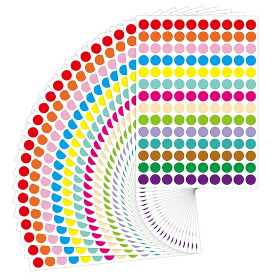 1008 Gold Dot Stickers 1/4 Inch - Color Coding Labels For Inventory & Organization