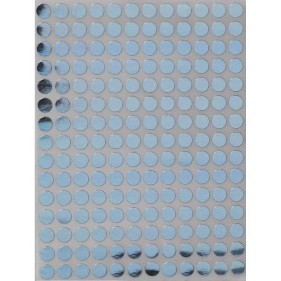 Color coding labels ¼” 8mm Dot Stickers in Silver Foil, 900 Pack by Royal Green