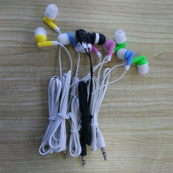 Color in Ear Cordless Music 3.5mm Earphones Individually Packaged Low - Cost Universal for Students and More