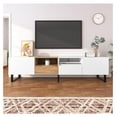 Colormatching Media Console Table for TVs up to 85'', Modern TV Stand