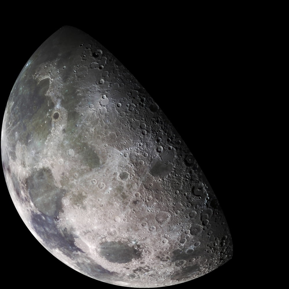 Color mosaic of the Earths moon Canvas Art - Stocktrek Images (28 x 28)