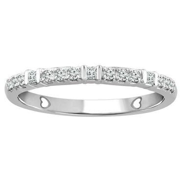 Color of Love 1/5 Carat T.W. Diamond Stackable Band in 10K White Gold (I-J,I3)