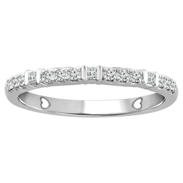 Color of Love 1/5 Carat T.W. Diamond Stackable Band in 10K White Gold (I-J,I3)