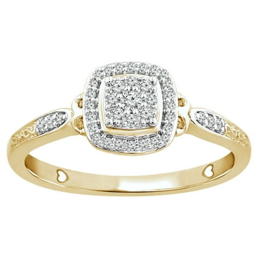 Color of Love 1/6 Carat T.W. Diamond Promise Ring in 10K Yellow Gold (I-J,I3)