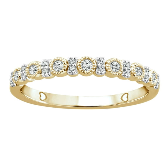 Color of Love 1/6 Carat T.W. Diamond Stackable Band in 10K Yellow Gold (I-J,I3)