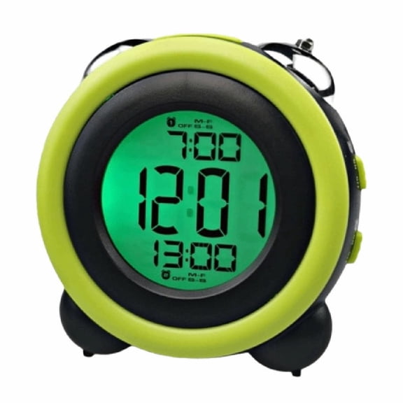 Color screen electronic clock with multiple alarms, loud ringtones and lights