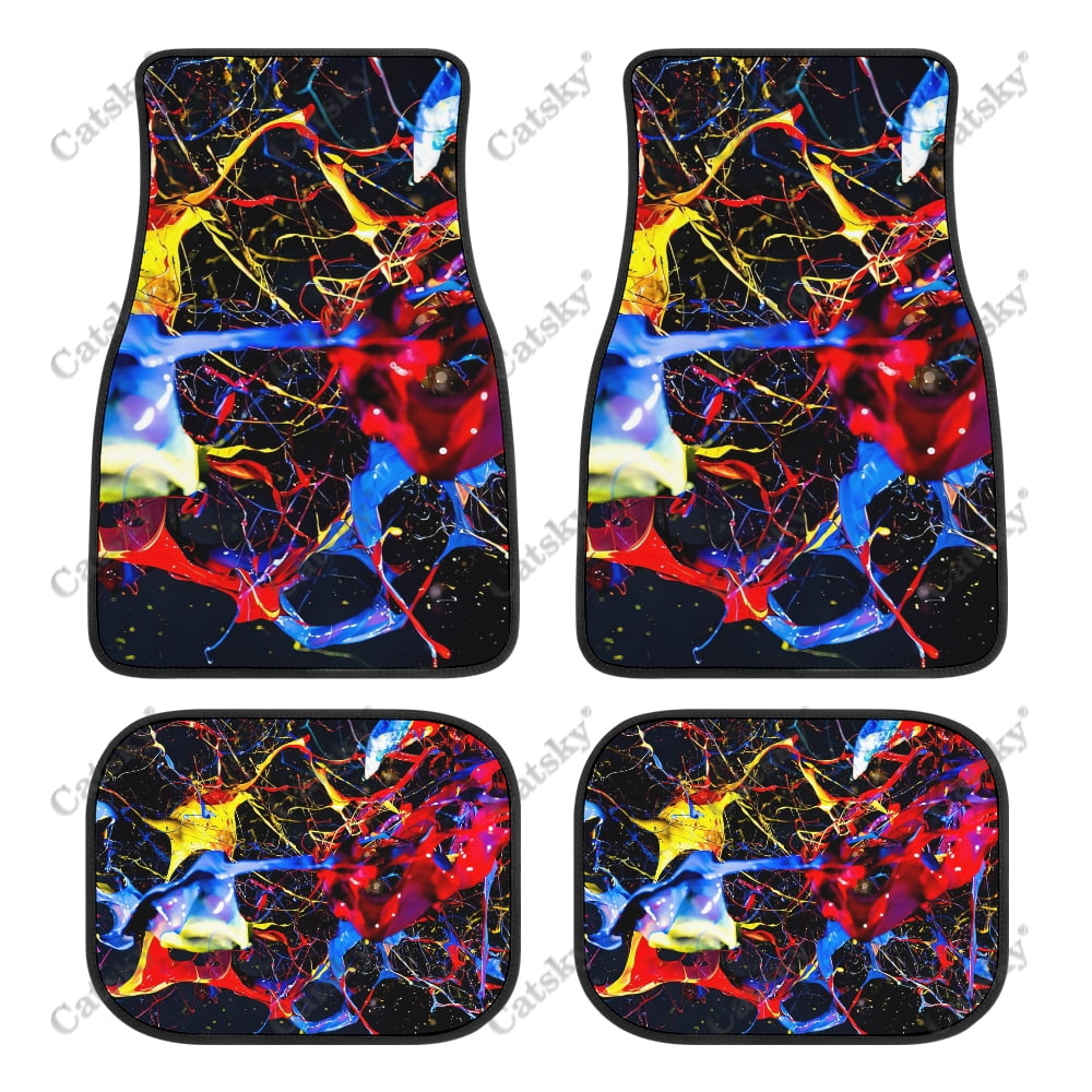 Color splash paint Car Floor Mats Universal Interior Design Accessories