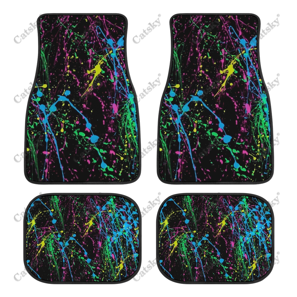 Color splash paint Car Floor Mats Universal Interior Design Accessories