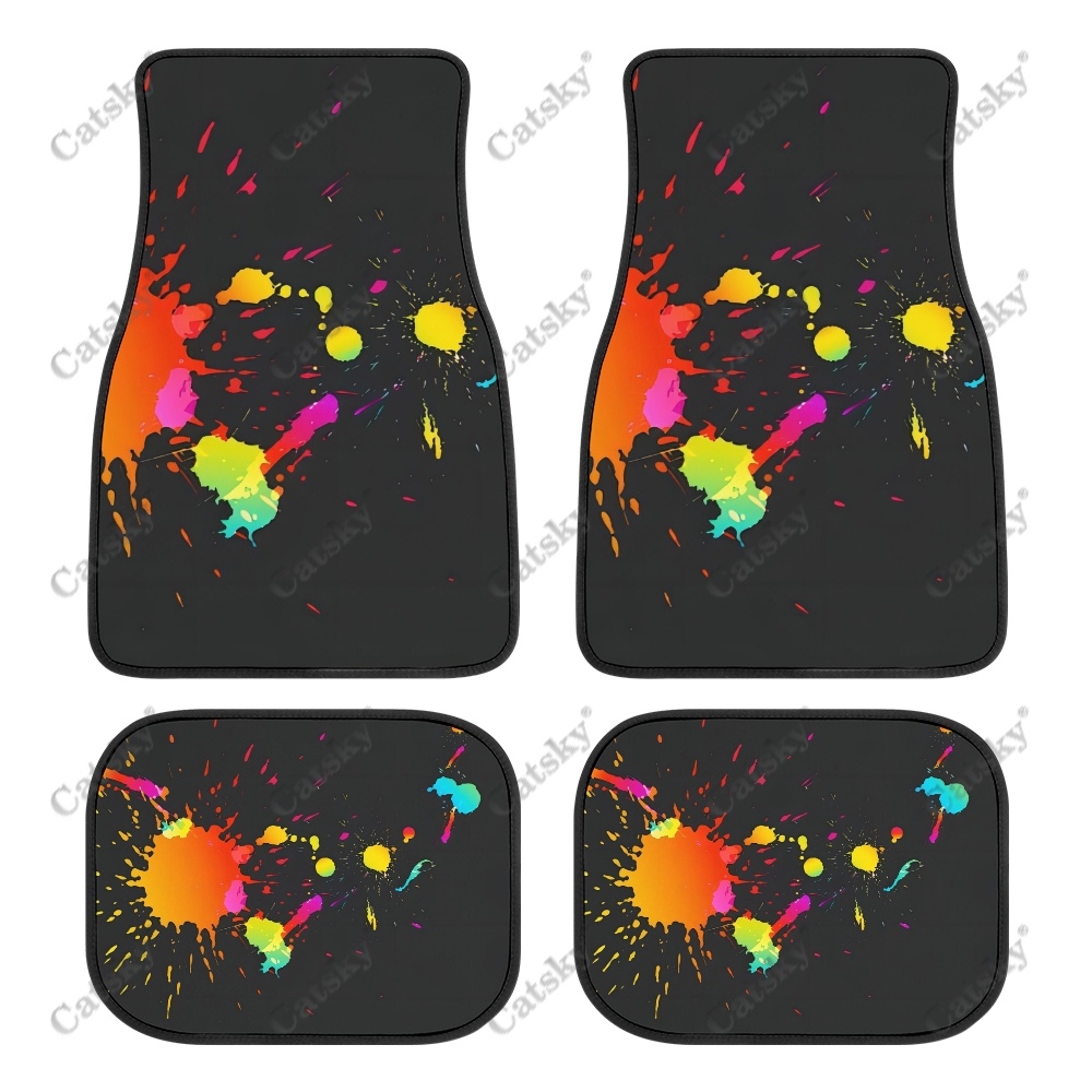 Color splash paint Car Floor Mats Universal Interior Design Accessories