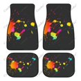 Color splash paint Car Floor Mats Universal Interior Design Accessories