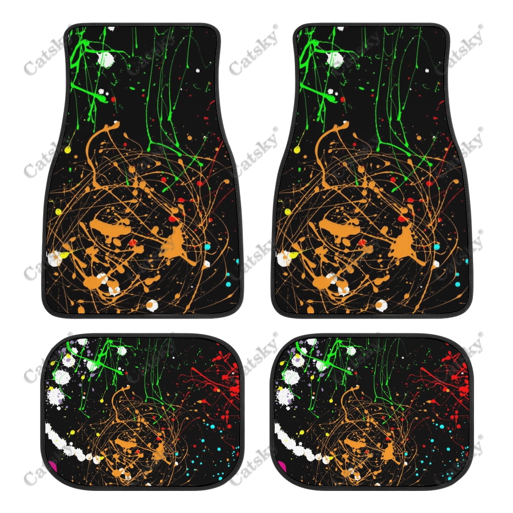 Color splash paint Car Floor Mats Universal Interior Design Accessories