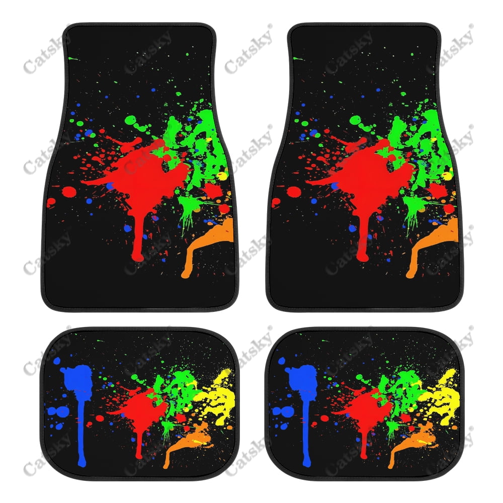 Color splash paint Car Floor Mats Universal Interior Design Accessories