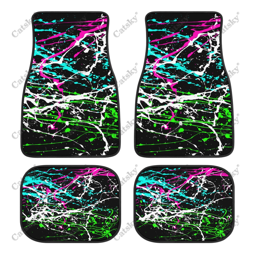 Color splash paint Car Floor Mats Universal Interior Design Accessories