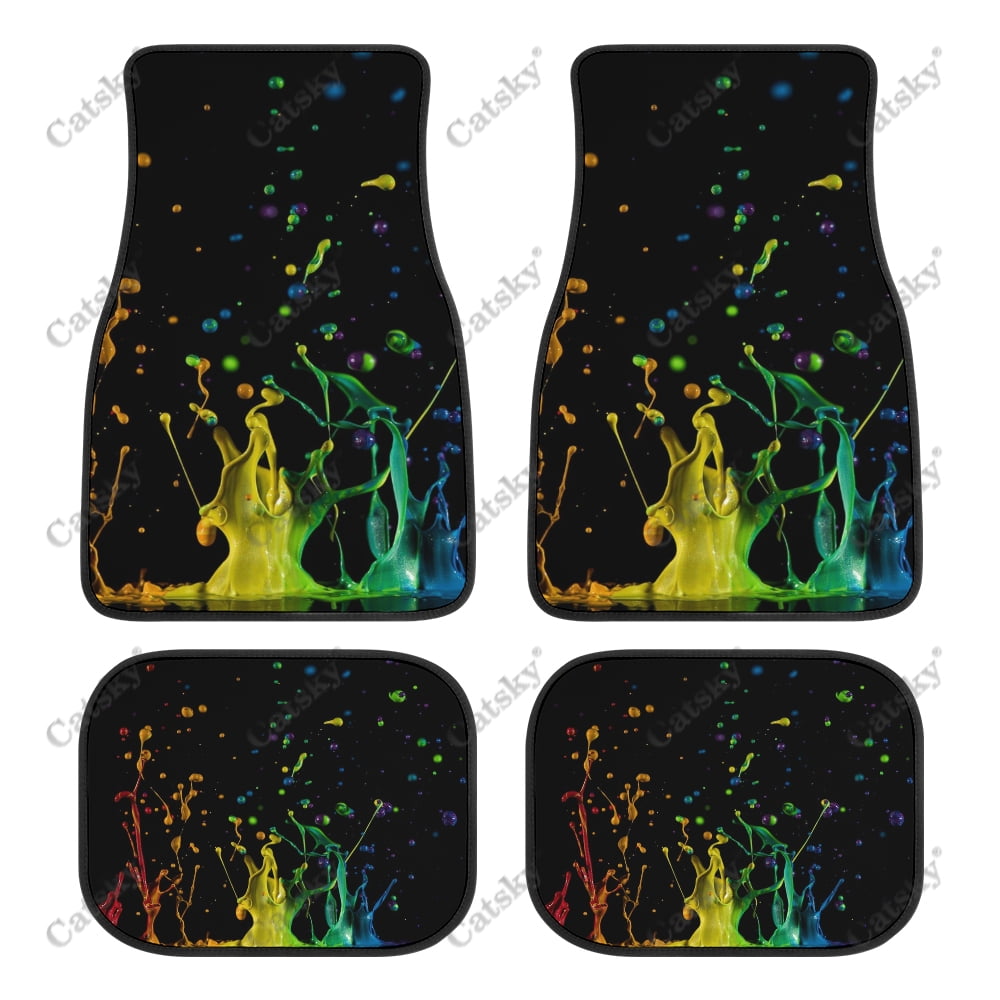 Color splash paint Car Floor Mats Universal Interior Design Accessories