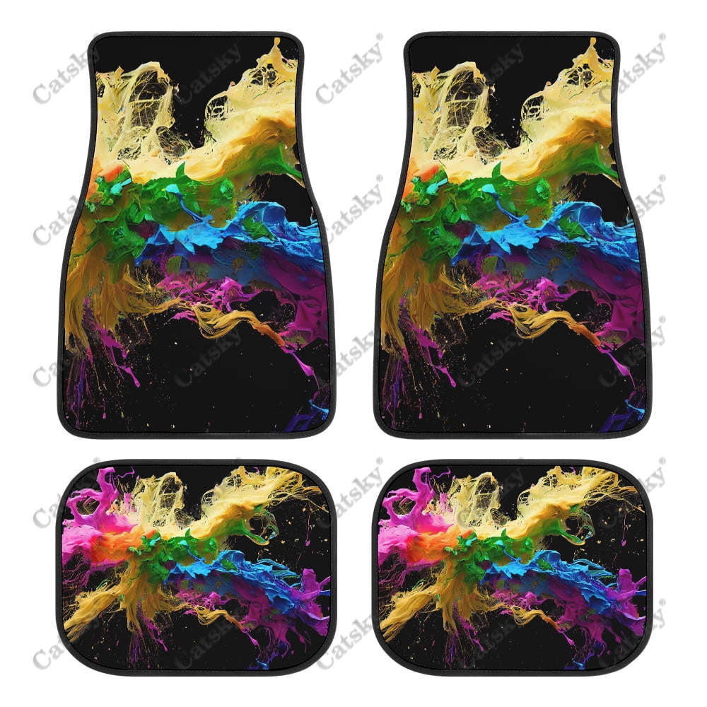 Color splash paint Car Floor Mats Universal Interior Design Accessories