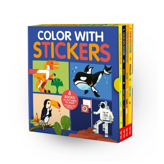 Color with Stickers Color with Stickers 4-Book Boxed Set: Dinosaurs; Space; Jungle; Ocean, (Paperback)
