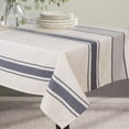 ColorBird French Stripe Tablecloth Cotton Linen Fabric Dust-Proof ...
