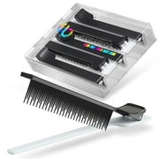 ColorBow  Clip Comb - Matte Black / White - 5 Pack Hair Coloring Styling Tools for Highlights Balayage Ombr  Trimming Cutting Flat Iron Guide Hair Straightener Comb Flat Iron Comb Straightening Comb