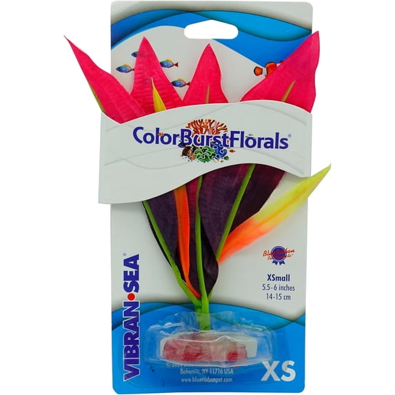 ColorBurstFlorals XS Red Amazon Silk Aquarium Plant