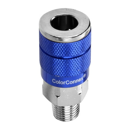ColorConnex® Coupler, Type C, 1/4" Body, 1/4" MNPT, Blue