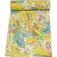thumbnail image 1 of ColorFull House Paisley Print Traditional Designs cotton kantha quilt Size ( Twin - 60" x 90" ), 1 of 4