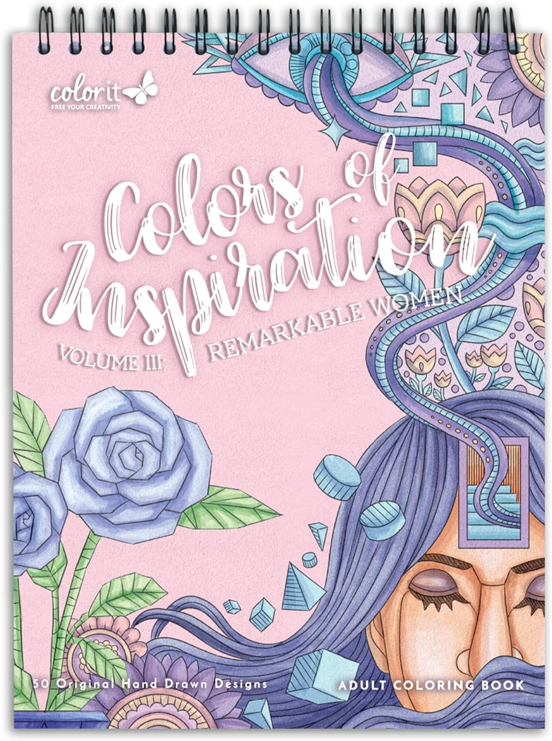 ColorIt Colors of Inspiration Adult Coloring Book Vol 3 - 50 Original Pages, Artist Quality Paper