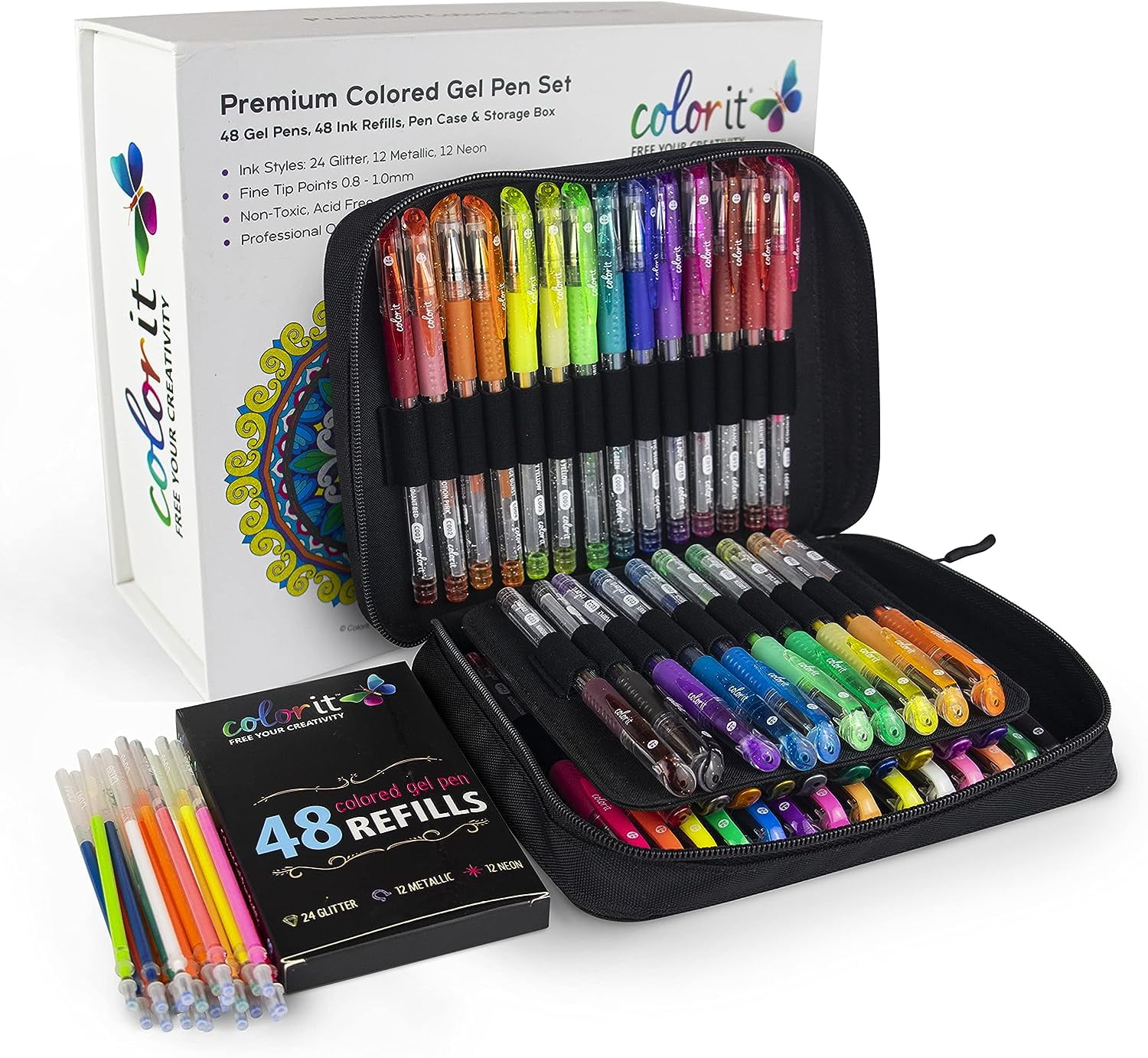 Gel pen sets for coloring discount