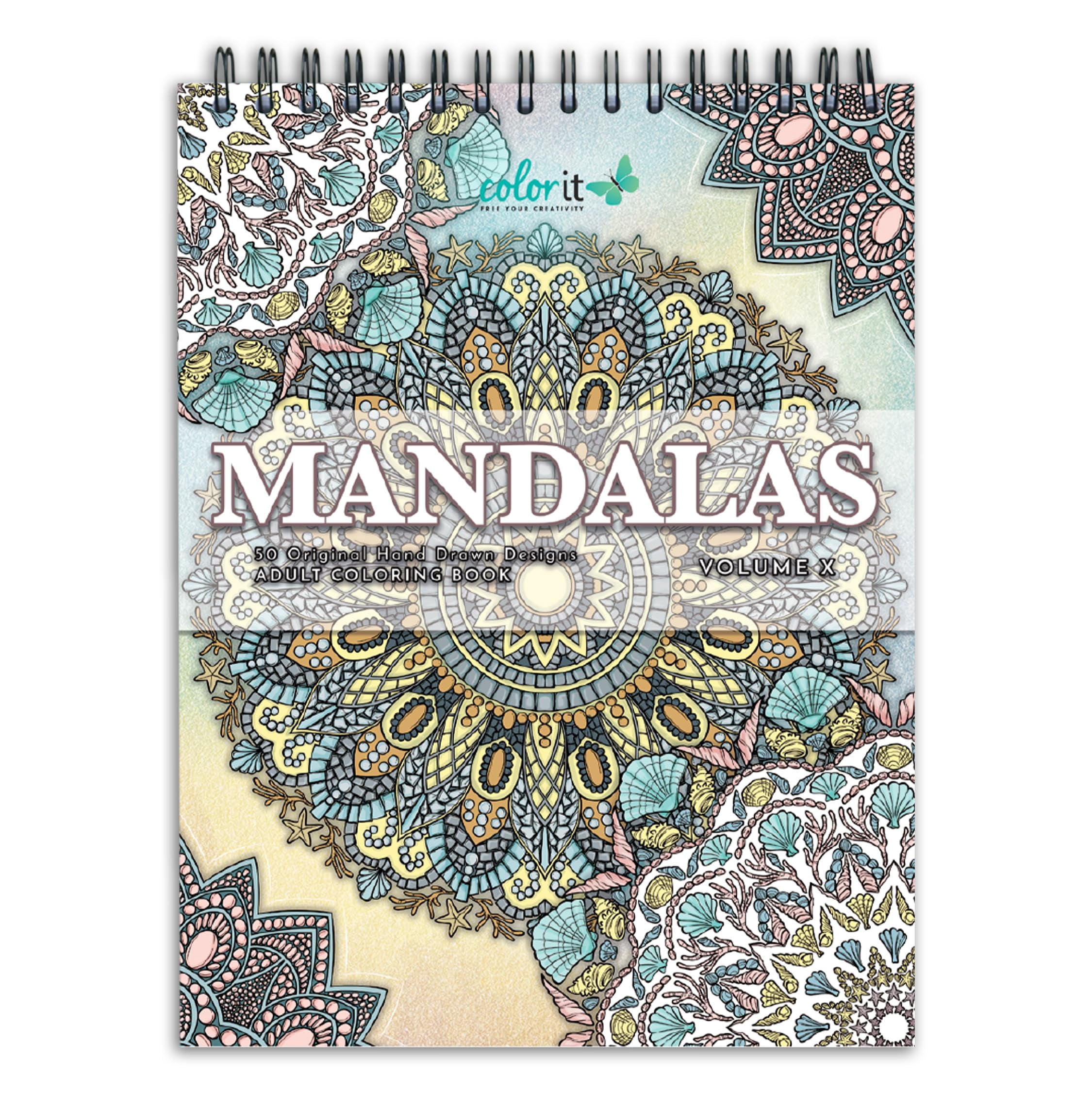 ColorIt Mandalas to Color Volume X - 50 Mosaic Mandala Patterns and ...