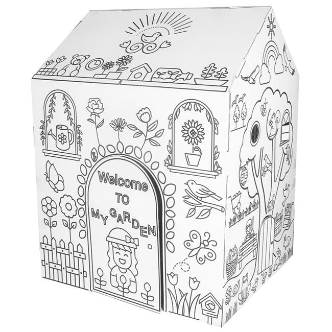 ColorJo 100% Eco Friendly Color Your Own Playhouse - Walmart.com