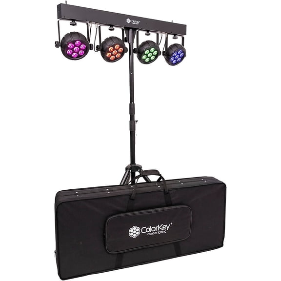 ColorKey CKU-3080 PartyBar Mobile 500 EL Four 7x10W LED Battery-Powered Par Light Bar