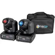 Mobile Spot 50 Battery Powered 30W LED Moving Head Spot with Wireless DMX 2-Pack Bundle with Carrying Bag