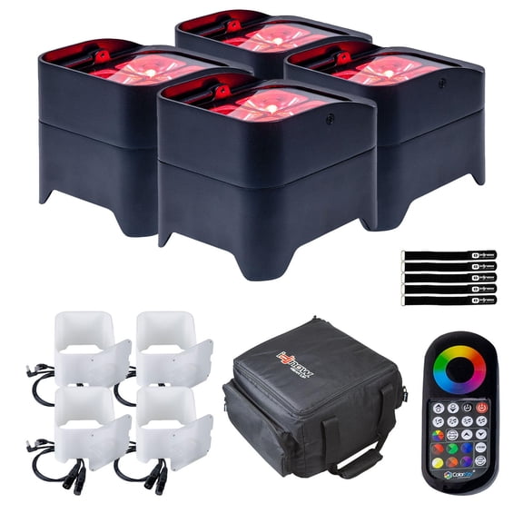 ColorKey CKU-6220 MobilePar Mini Hex 4 MKII LED Par Light 4-Pack with Bag Package