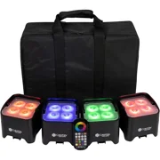 MobilePar Mini Hex 4 MKII LED Uplight 4-Pack
