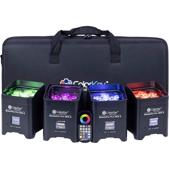 ColorKey MobilePar Pro Hex 6 LED Uplight 4-Pack