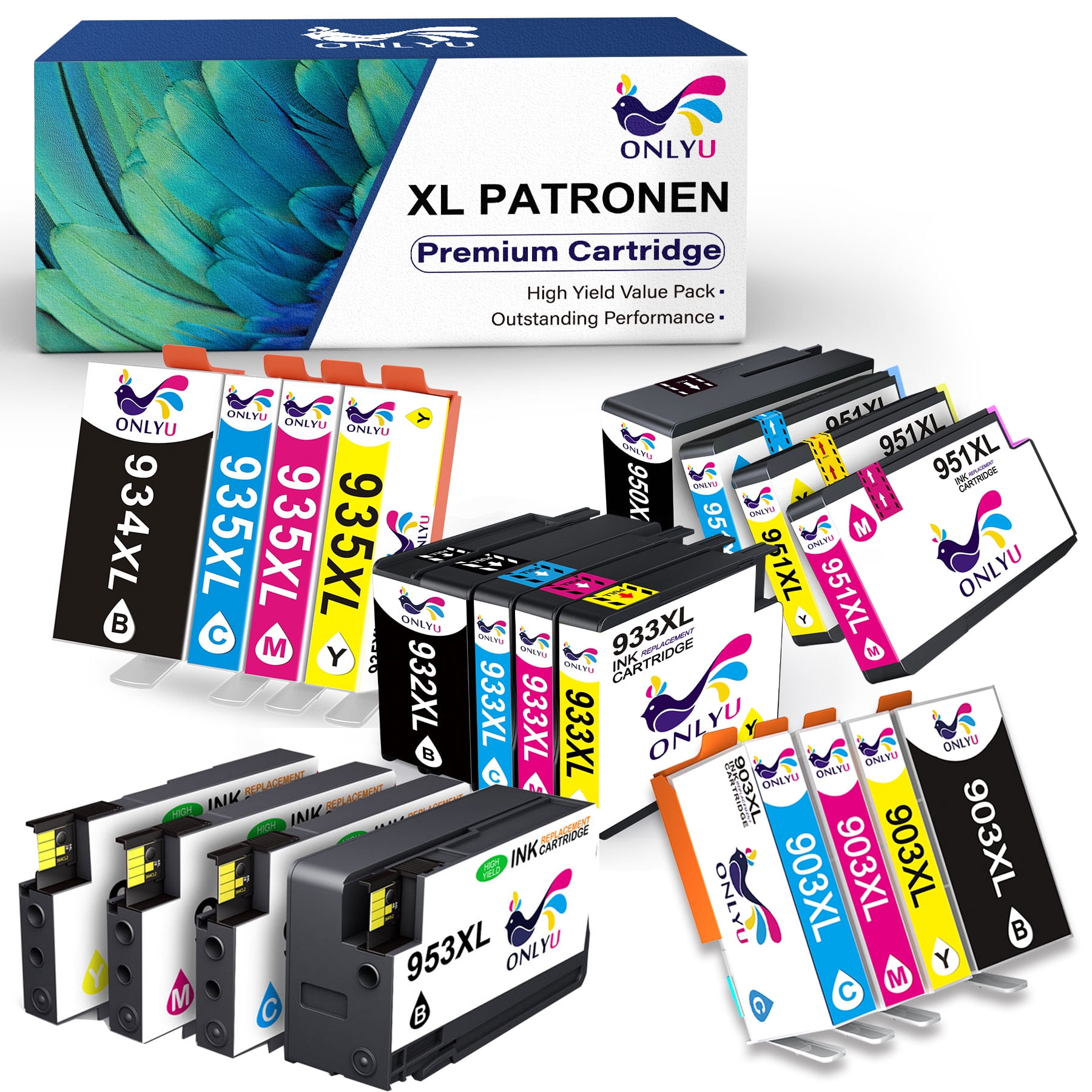 ColorKing 952XL Ink Cartridges Replacement for HP 952 952XL to use with