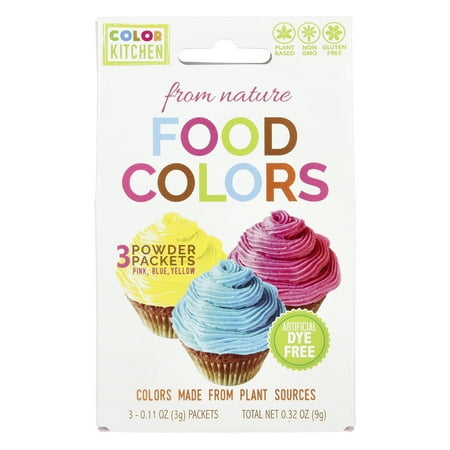 ColorKitchen Food Colors From Nature, Multi-Color, 3 Powder Packets, 0.11 oz (3 g) Each