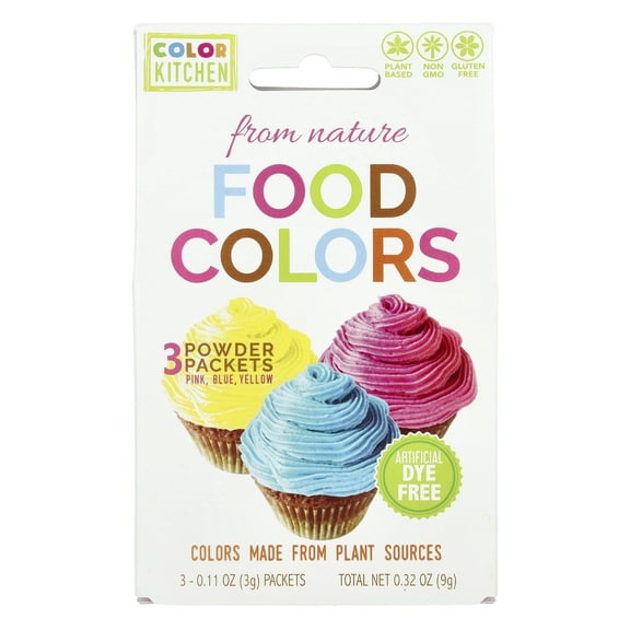 ColorKitchen Food Colors From Nature, Multi-Color, 3 Powder Packets, 0.11 oz (3 g) Each