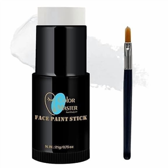 ColorMaster Clown White Face Body Paint Stick (0.75oz)