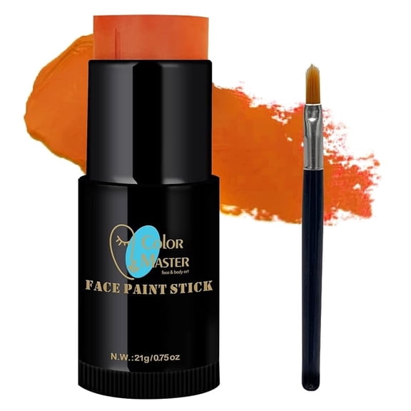 ColorMaster Orange Face Body Paint Stick (0.75oz)
