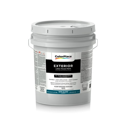 ColorPlace Accent Base, Semi-Gloss, Classic Exterior House Paint, 5 gal