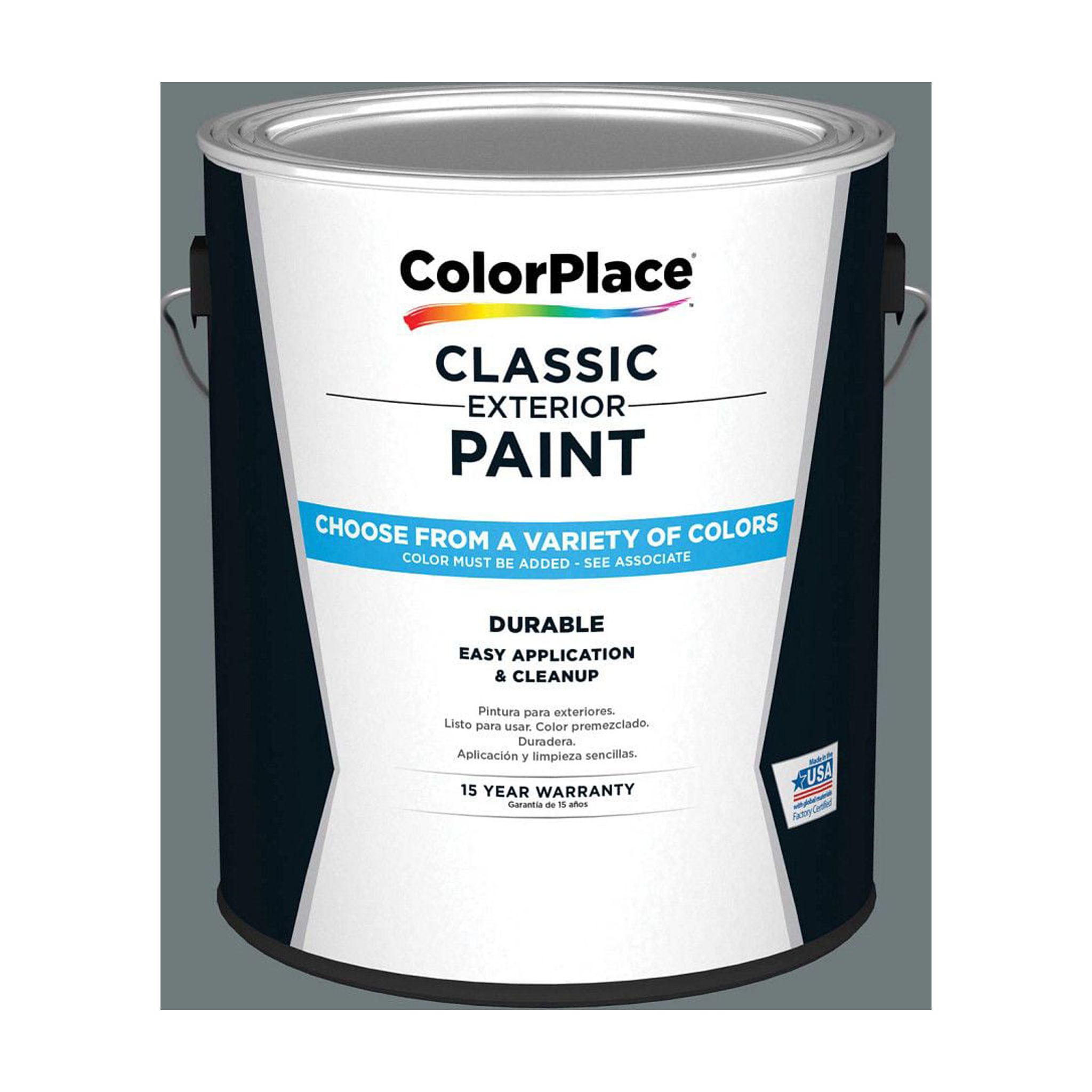 ColorPlace Classic Exterior House Paint, Grey Green Wetland, Satin, 1 Gallon