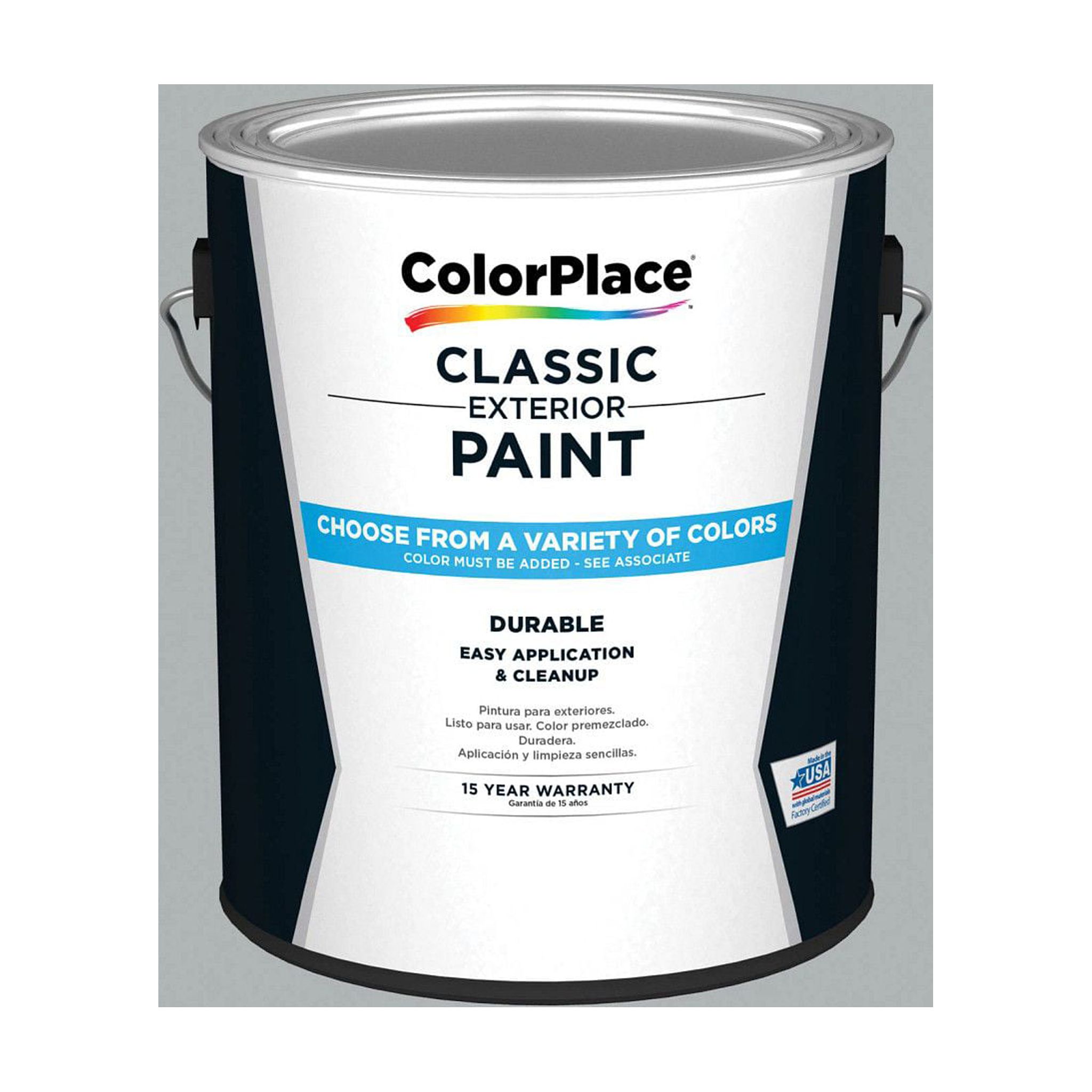 ColorPlace Classic Exterior House Paint, Medici Grey, Flat, 1 Gallon