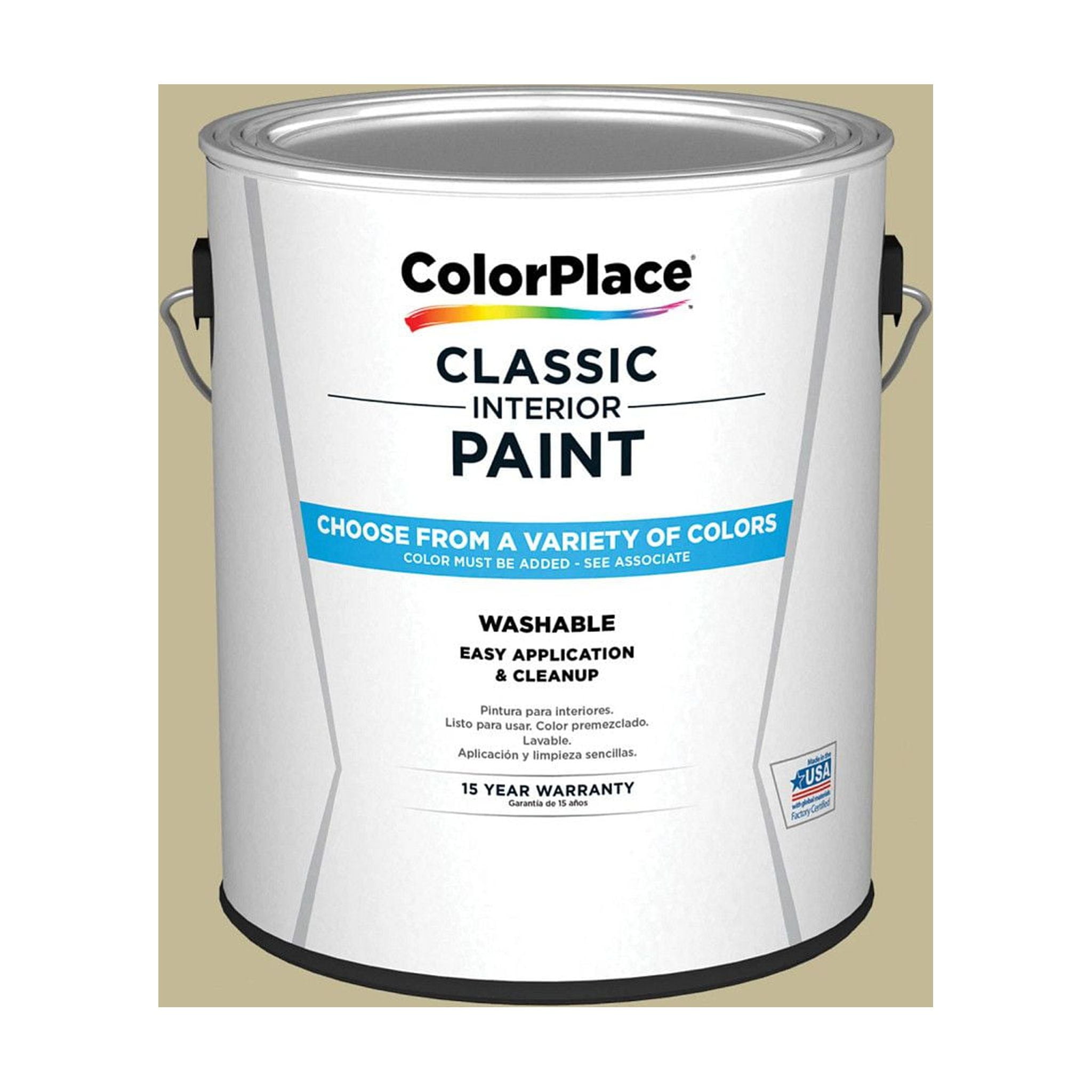 ColorPlace Classic Interior Wall & Trim Paint, Cyprus Grass, Satin, 1