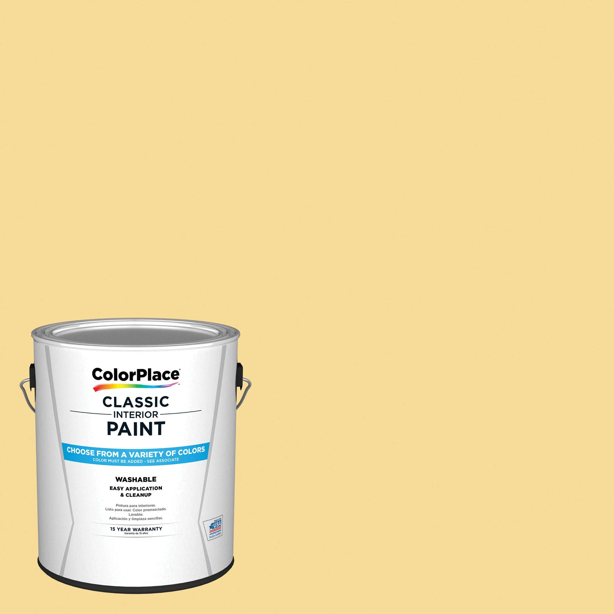ColorPlace Classic Interior Wall & Trim Paint, Sunbeam, SemiGloss, 1