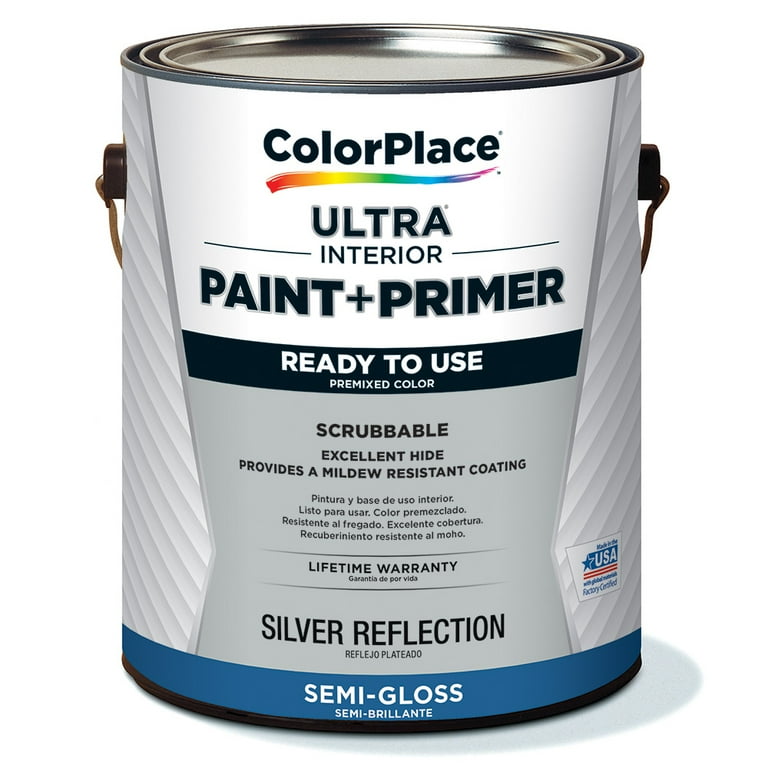 ColorPlace ULTRA Interior Paint & Primer, Silver Reflection, Satin, 1 Gallon ColorPlace ULTRA Interior Paint & Primer, Silver Reflection, Satin, 1 Gallon