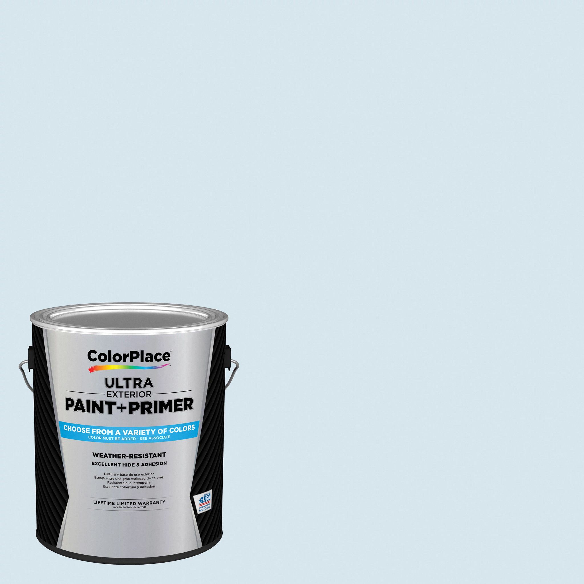 ColorPlace Ultra Exterior Paint & Primer, Blue Ice Age, Flat, 1 Gallon - image 1 of 11
