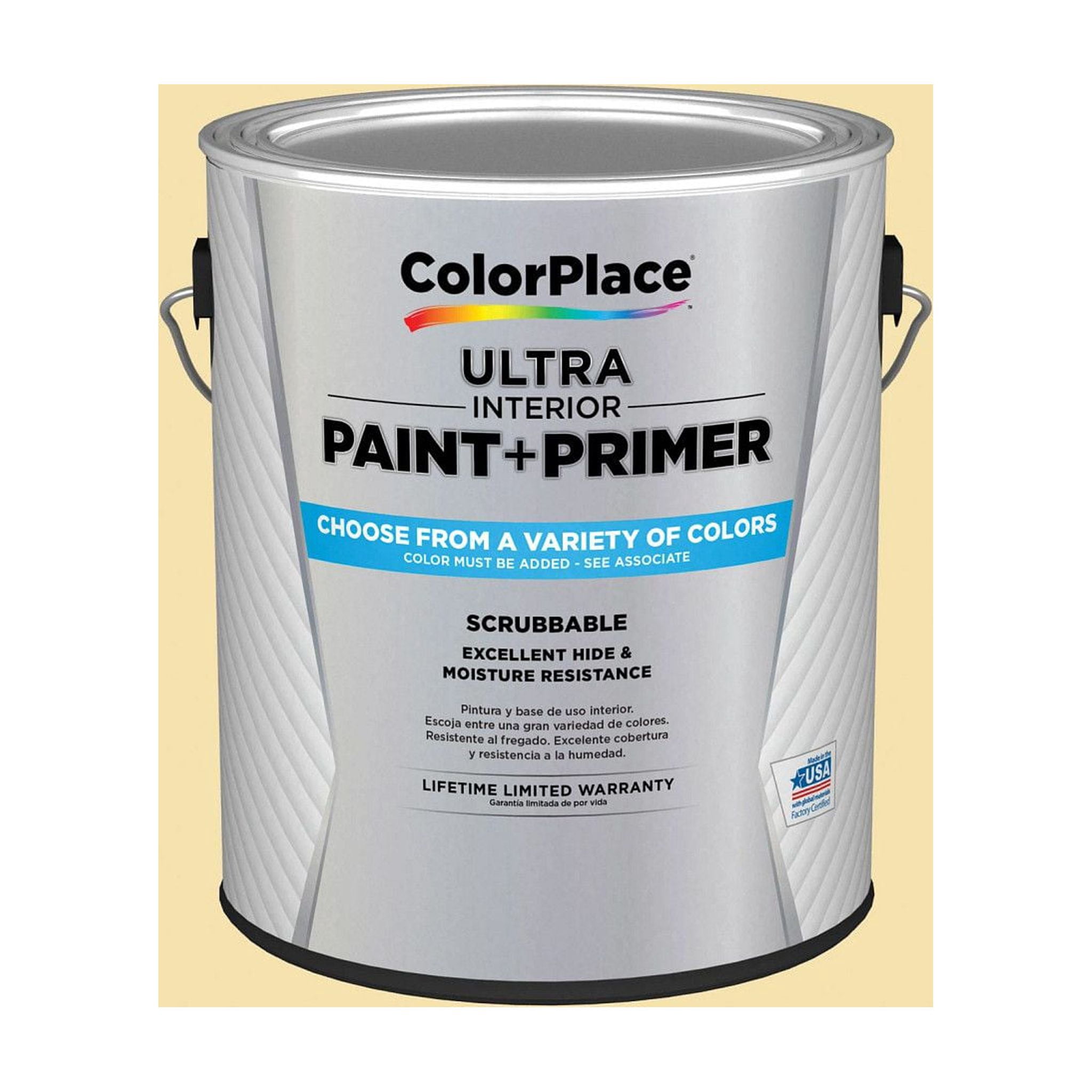 ColorPlace Ultra Interior Paint & Primer, Frosted Lemon, Flat, 1 Gallon