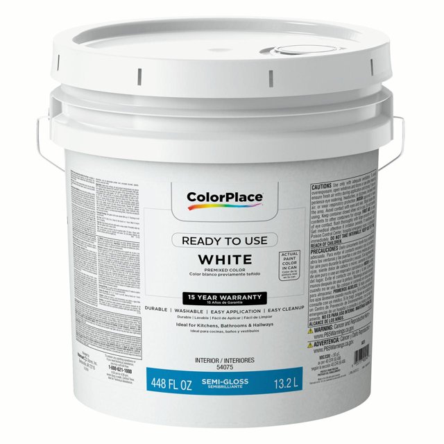 ColorPlace Ultra Premium Interior Paint & Primer, Satin, Light Base, 1