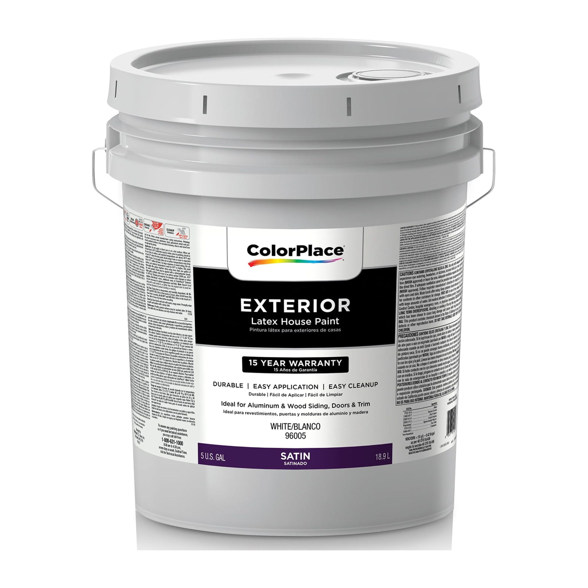 ColorPlace Ultra Premium Interior Paint & Primer, SemiGloss, White